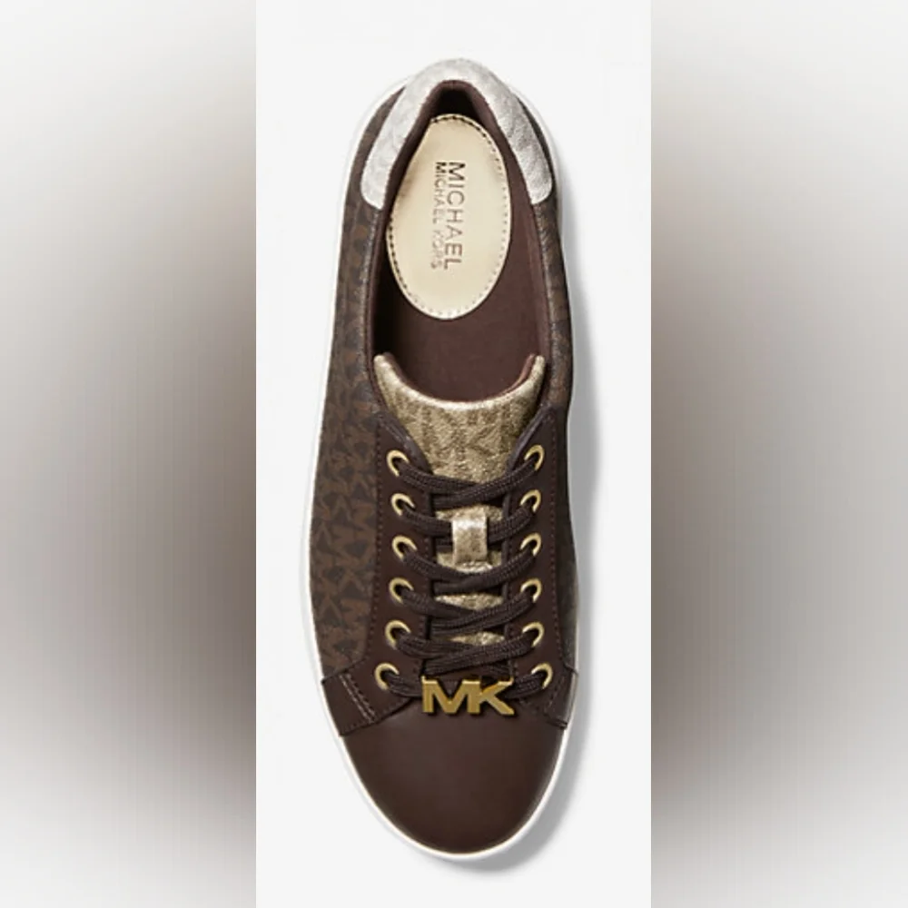 Michael Kors Poppy Color-Block Logo Sneakers Size 7.5 Used Excellent